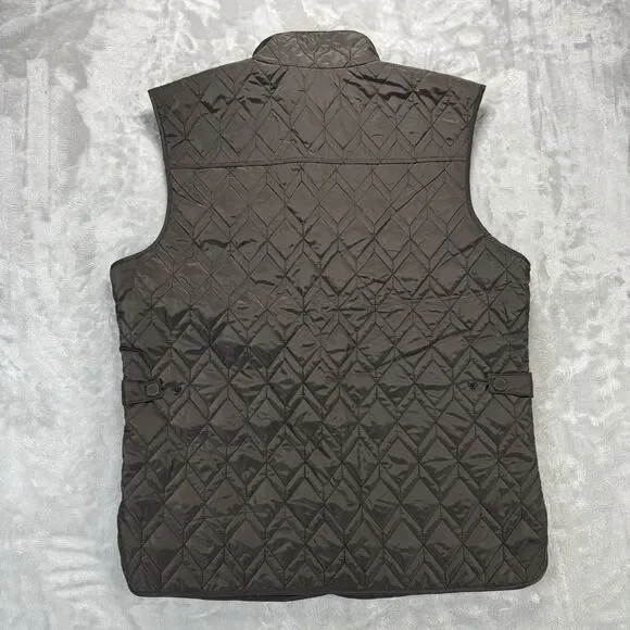 TailorByrd Puffer Vest Men’s Size M Lightweight Brown Zip Pockets Zip Snap - Picture 3 of 12